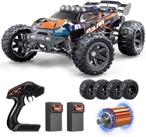 V3 1/14 Fast RC Cars for Adults, 4x4 Offroad Waterproof Monster Truck | 40+ mph High Speed Remote Control Drift Buggy Car , Electric Powered All Terrain Truggy with 2S Battery for Snow Sand