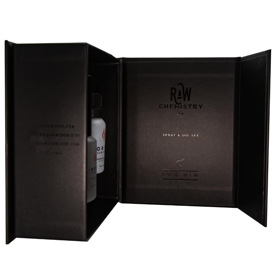 Pheromone Infused Cologne for Men - For Him 1 oz Spray by RawChemistry | Long Lasting Perfume for Men, Mens Body Spray, Premium Cologne Oil Notes, Fine Fragrances for Men, All Day Daily Use, 1 Oz