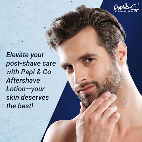 PAPI & CO. After Shave Lotion for Men, Refreshing Post Shave Body Lotion with Menthol & Lettuce Leaf Extract
