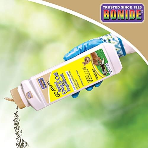 Bonide Go Away! Rabbit, Dog, & Cat Repellent Granules, 3 lbs Ready-to-Use, Keep Dogs off Lawn, Garden, Mulch & Flower Beds | Ready-to-Use, Keep Dogs off Lawn, Garden, Mulch & Flower Beds