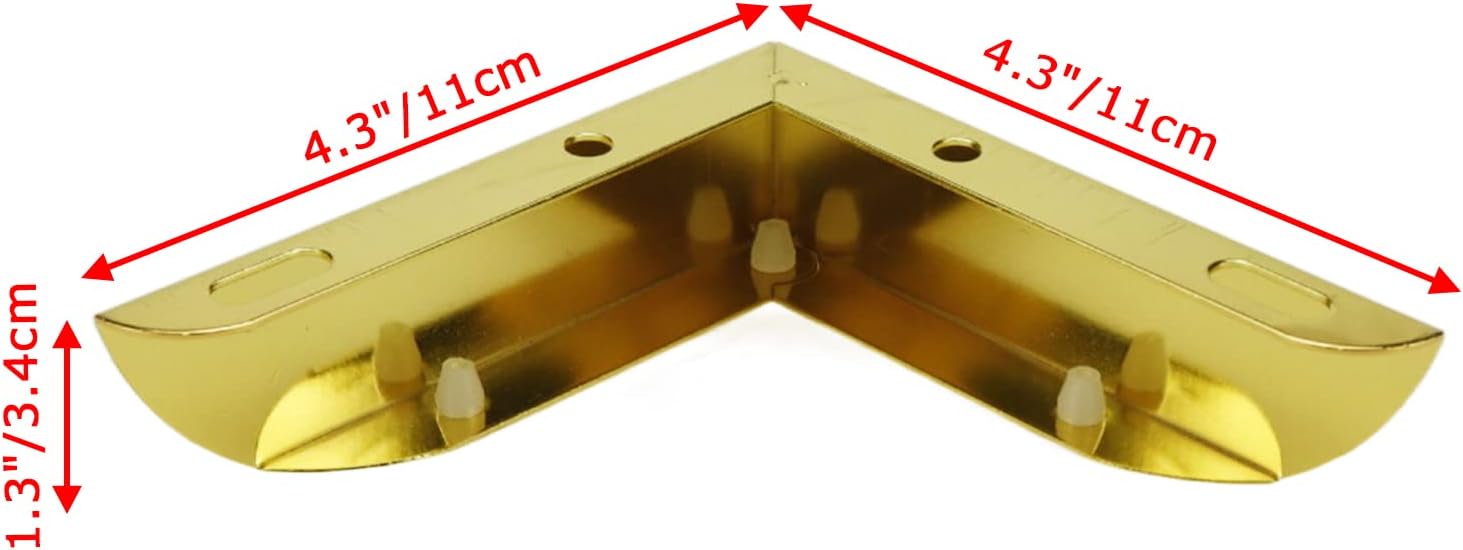 Bitray Metal Sofa Leg 2 Inch Height L Shape Furniture Leg Gold Sofa Legs Table Cabinet Cupboard Couch Leg Furniture Feet Replacement - 4pcs