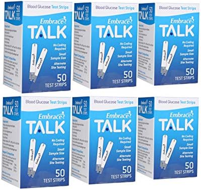 Embrace Talk Test Strips Bundle 300 Ct | Compatible with Embrace Talk Meters and No Code Meters