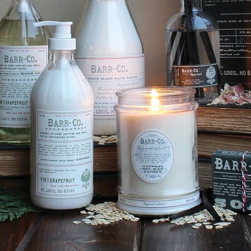 Barr-Co. Fir & Grapefruit Glass Tumbler Candle, 20 oz | Woody Citrus Scent, Long Burning Soy Wax Candle, Scented Candles for Home, Bathroom & Office, 120-Hour Burn Time