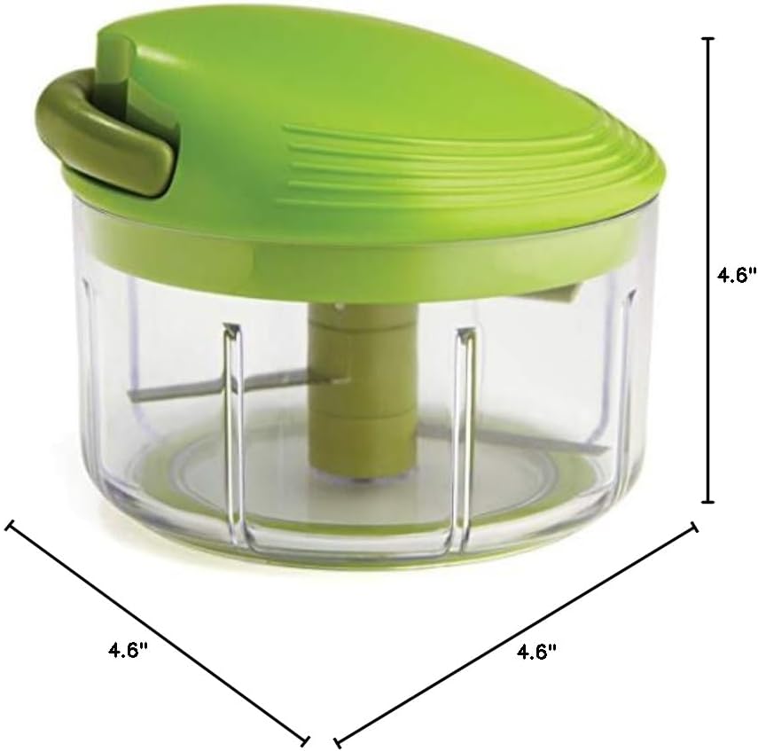 Kuhn Rikon Pull Chop Chopper/Manual Food Processor with Cord Mechanism, Green, 2-Cup