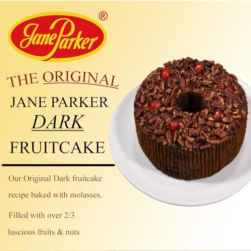 Jane Parker Fruitcake Dark Fruit Cake 2 Pound (32 Ounce) in a Box-Holiday Cake-Christmas Cake-Thanksgiving Cake