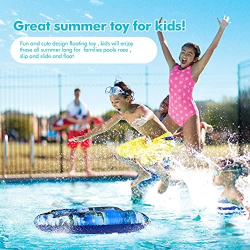 Inflatable Boogy Boards for Beach Travel Toys, 30” Cavas Slip Slide Water Park Body Surfing Board with Handles