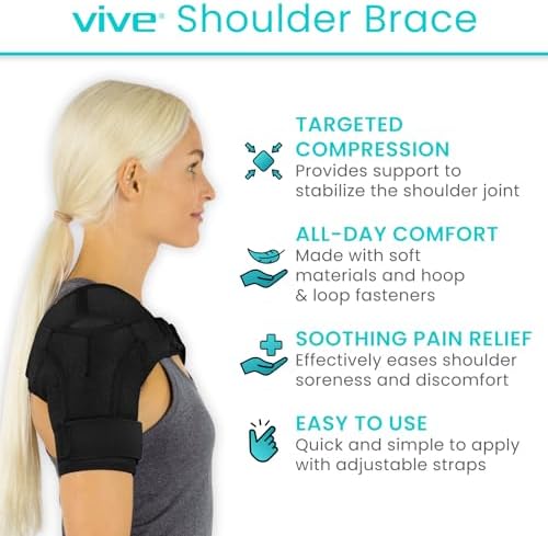 Vive Shoulder Brace for Women & Men - Injury Recovery Compression Support