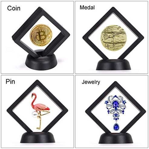 Skelang 3D Floating Display Case Display Stand Holder Suspension Frame for AA Medallion, Antique，Challenge Coin, Chip, Jewelry