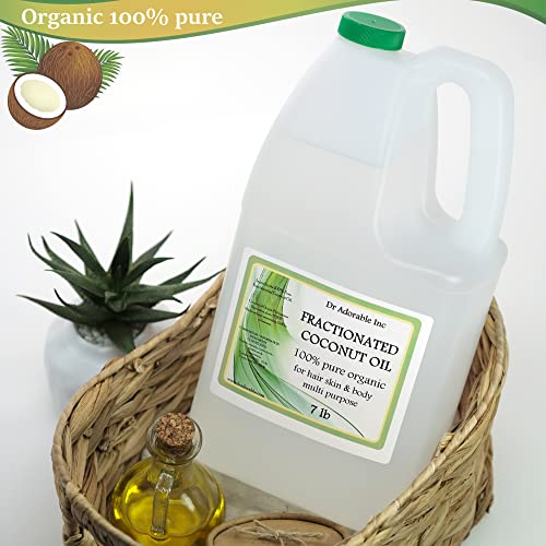 Dr Adorable - 7 lb - Fractionated Coconut Oil - 100% Pure Natural Organic