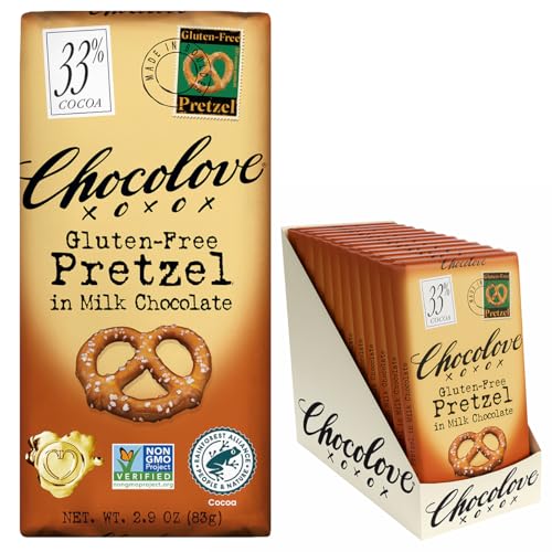 Chocolove Creamy Milk Chocolate Bars | 33% Cocoa | Crafted with Silky Premium Chocolate | Non-GMO, & Gluten-Free, 3.2 oz Bar (12 Pack)
