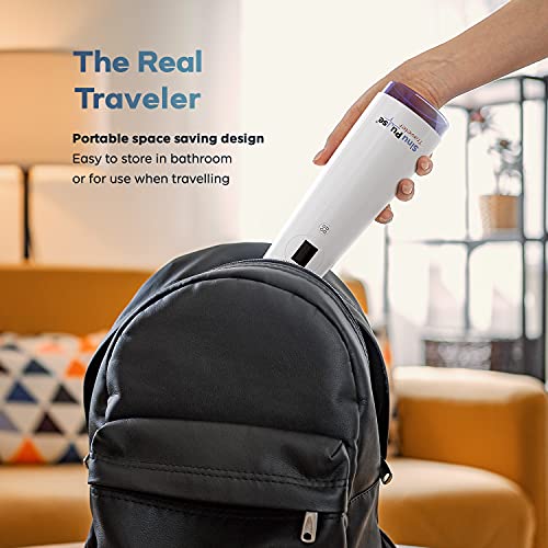 SinuPulse Traveler with 30 Sinuair Packets - Cordless Pulsating Nasal Irrigation Sinus Rinse System, Space Saving Cleaner & Relief Machine for Travel