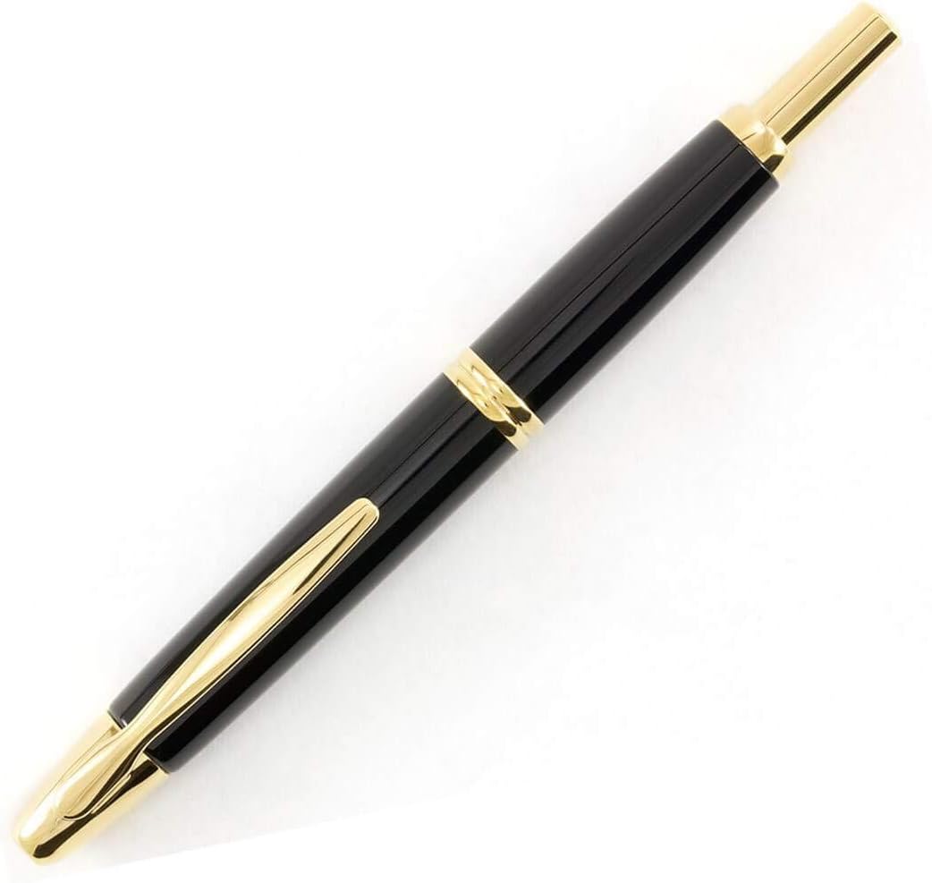 PILOT Vanishing Point Collection Refillable & Retractable Fountain Pen, Matte Black Barrel, Blue Ink, Fine Nib (60580)