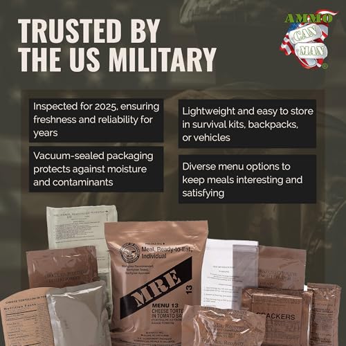 U.S. MRE Variety Pack of 12, A or B Case Random