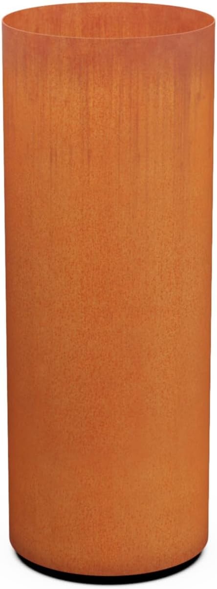 Plantercraft Large Round Planters for Outdoor Plants - 24 Inch Corten Steel Planter for Patio