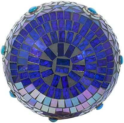 Echo Valley Products 8243 Translucent Peacock Mosaic Gazing Globe Outdoor Décor for Lawns and Gardens, Blue, 10 inches