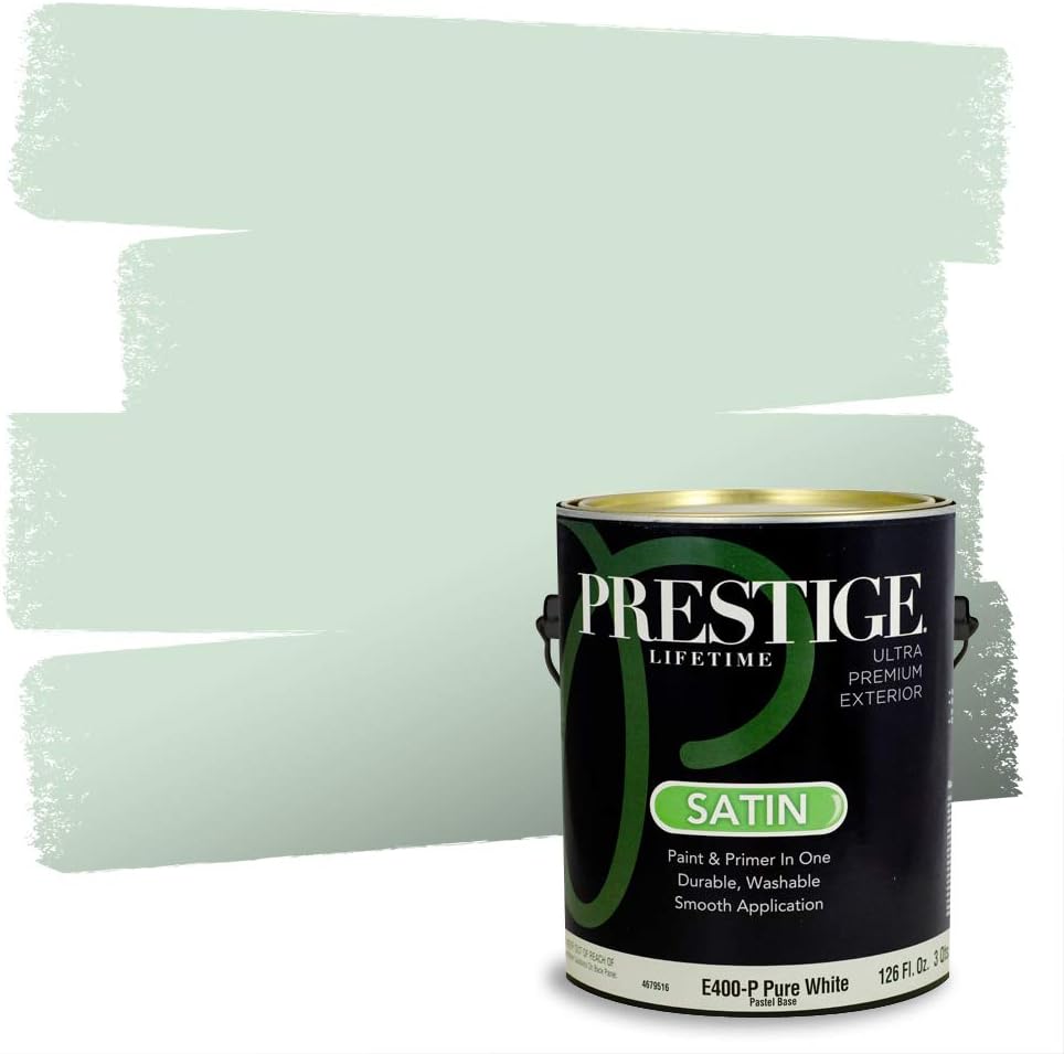 PRESTIGE Paints Exterior Paint and Primer In One, 1-Gallon, Semi-Gloss, Comparable Match of Sherwin Williams* Electric Lime*