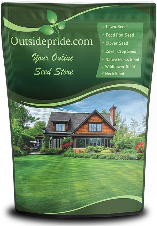 Outsidepride Midnight Kentucky Bluegrass Seed - 10 Lbs. Cold & Drought Tolerant, Sun-Loving Lawn Grass Seed, w/High Traffic Tolerance & Deep Root System, OptiGrowth Coated for Better Establishment