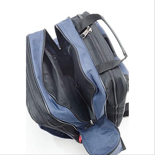 21st Century Plus Home Care Backpack: Waterproof 600D, Ergonomic Straps, Lockable Zippers - Laptop Sleeve & Mesh Pockets, 11.5"x9"x16", Navy