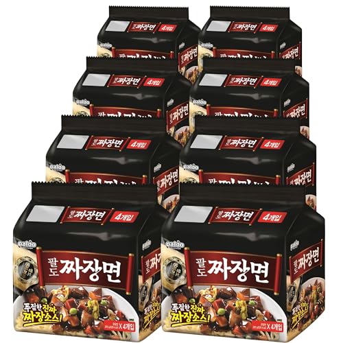 Paldo Fun & Yum Ilpoom Jjajangmen Chajang Noodle Traditional Brothless Chajang Ramen 7.05oz (Pack of 4)