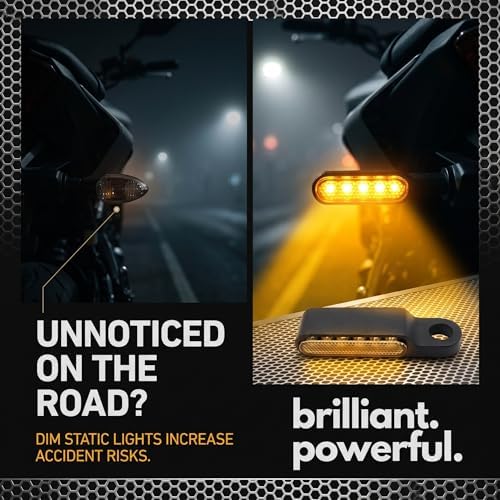 2PCS 12V Universal Motorcycle Mini Flowing LED Turn Signal Blinkers