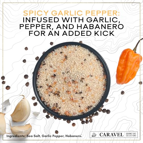 Caravel Gourmet Smoked Sea Salt Sampler, 6-Flavor Grilling Salts, 0.5 oz | Grilling & cooking salts bundle, finishing salt & spice variety pack gift for special occasions