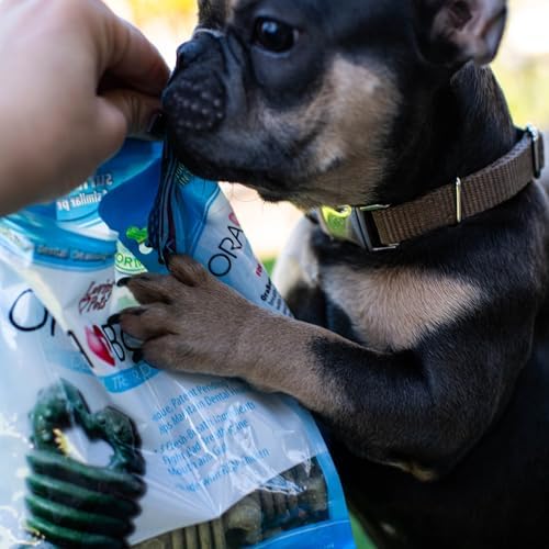 Loving Pets Ora-Bone™ Dental Chews for Dogs – USA Made Dog Dental Sticks with Parsley & Mint – Patented Shape to Reduce Plaque, Tartar, Massage Gums & Freshen Breath (Medium Dogs 14 oz.)