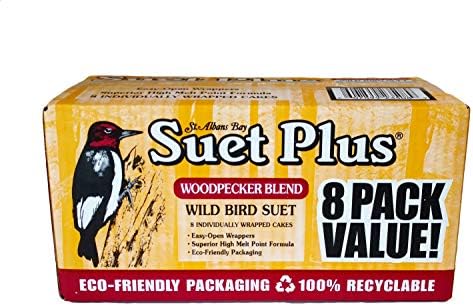 ST. ALBANS BAY SUET PLUS Suet Cake Variety Packs, 11 oz. Wild Bird Suet Cakes (High Energy, 10 Pack)