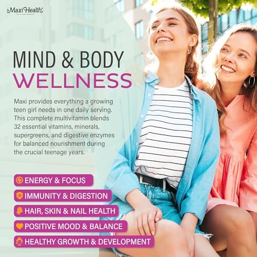 Teen Vitamins for Boys 12-17 - Teen Multivitamin Supreme with D3, Iron, Calcium, Biotin, Digestive Enzymes – Teenager Boy Multi Vitamins for Energy, Brain & Mood Support – 60 Count
