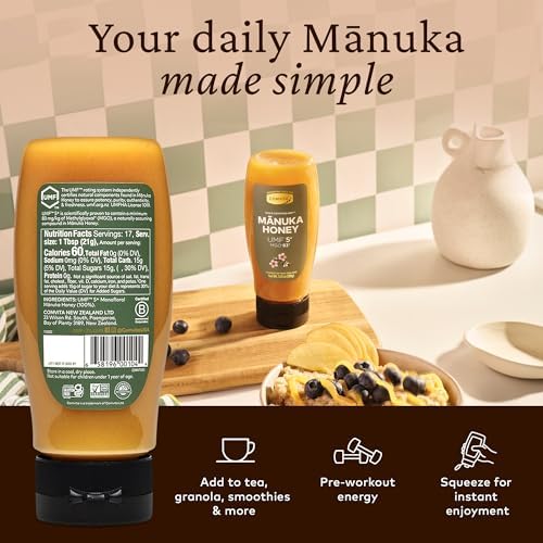 Comvita Manuka Honey UMF 5+ (MGO 83+) Pure, Unpasteurized - 1Kg (32.5 Oz) | Raw Manuka Honey New Zealand, Superfood for Immune Health, Use in Tea, Wild, Monofloral, Non-GMO