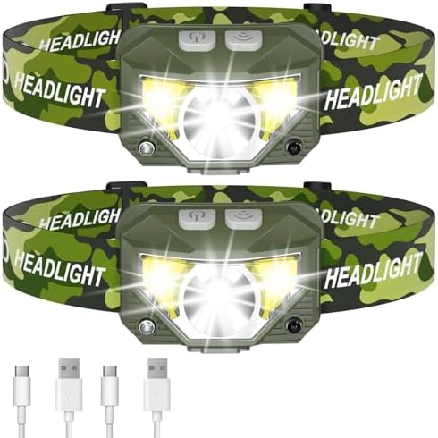 LHKNL Headlamp Flashlight, Lumen Bright Head Lamps LED Rechargeable Camping