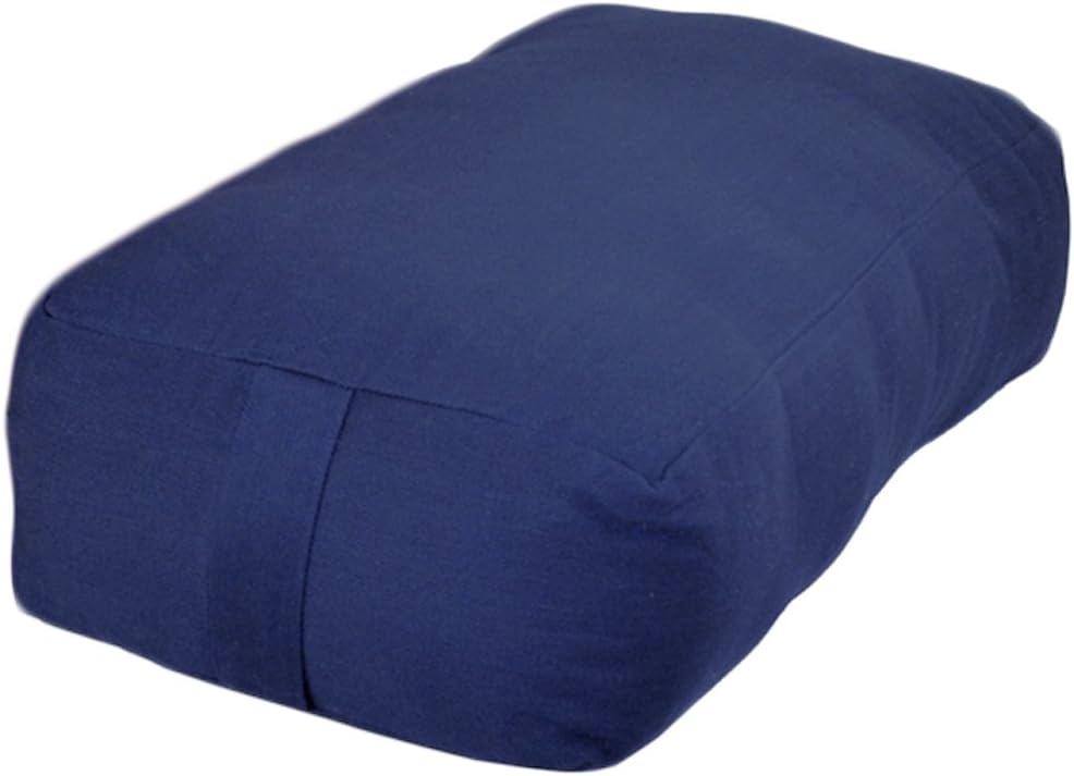 YogaAccessories Small Rectangular Cotton Yoga Bolster