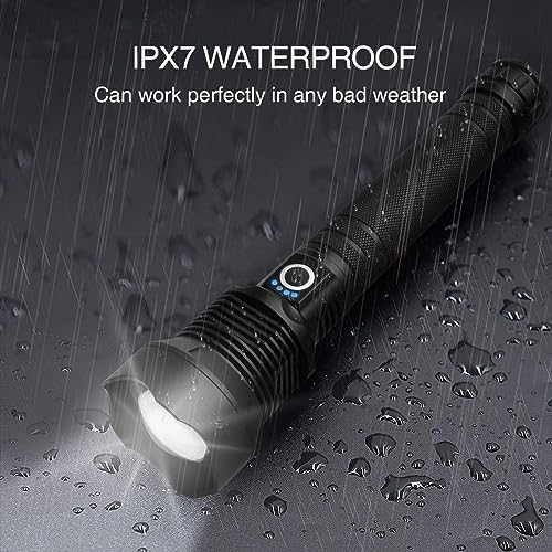 Lylting Rechargeable LED Flashlights High Lumens, 99, 000 Lumens Super Bright Flashlight with 5 Modes & Waterproof