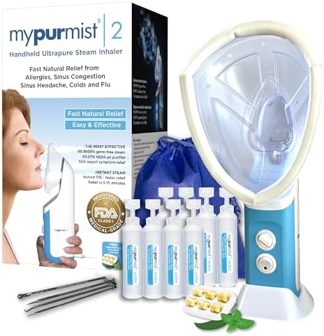 Mypurmist 2 Plug-in Steam & Sinus Inhaler Premium Value Kit