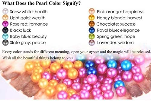 50 PC Freshwater Oyster with Pearls Inside Round Pearls Oysters Bulk 7-8mm Love Wish Pearl Party Kids Activity Birthday Gift | Includes 50