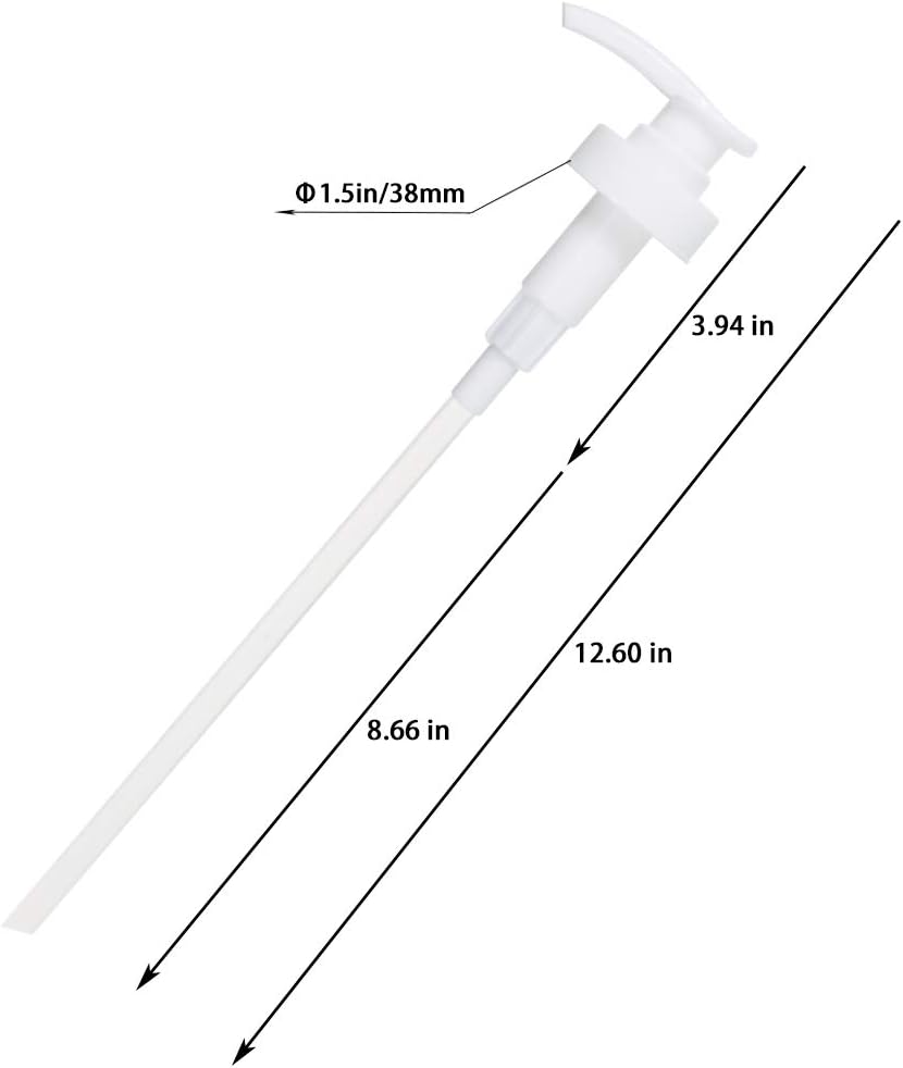 Gallon Pump Dispenser, Fits Most 1 Gallon Jugs and Containers 38/400 Pump Lid Top Replacement for Sanitizer, Lotion, Shampoo, Conditioner (6 Pack)