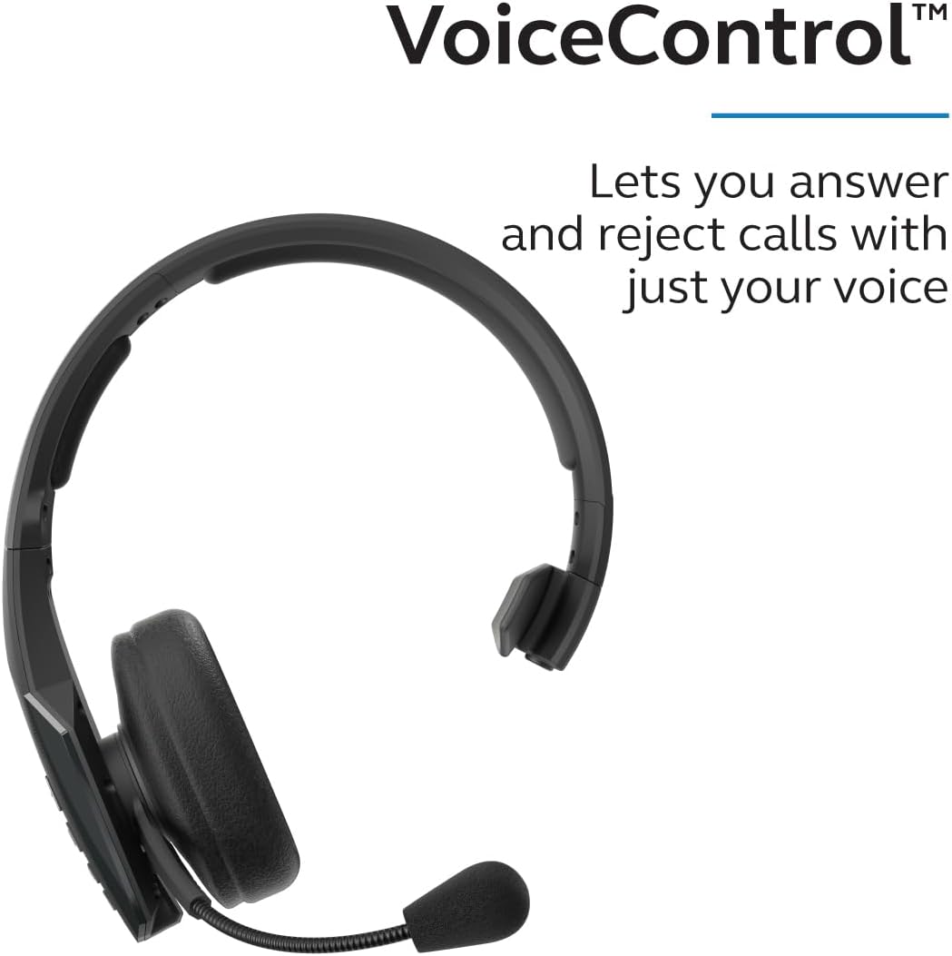 BlueParrott B450-XT Noise Cancelling Bluetooth Headset – Updated Design with Long Wireless Range