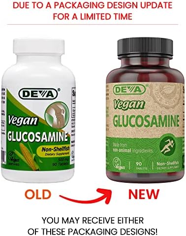 DEVA Vegan Vitamins Glucosamine Tablets, 90-Count Bottle