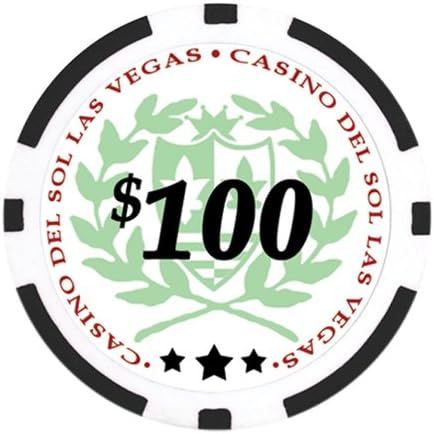 DA VINCI Set of of 750 Casino Del Sol 11.5 Gram Poker Chips with Case, Cards, Dealer Buttons and 2 Cut Cards