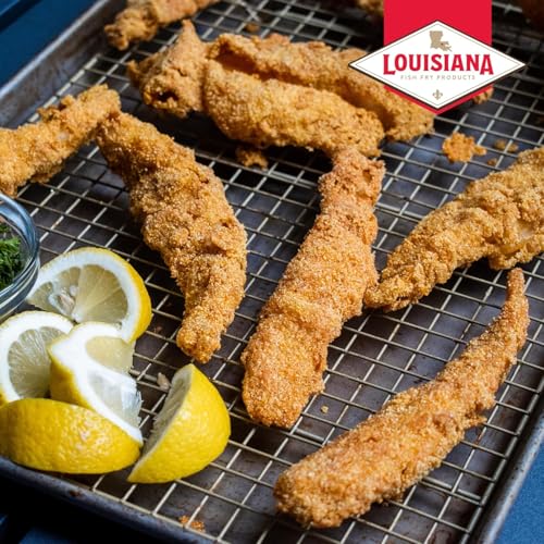 Louisiana Fish Fry Seasoned Fish Fry Seafood Breading Mix 2.88 lbs. (Pack of 6) - Season and Cook All Your Fish, Shrimp, Oysters, Vegetables