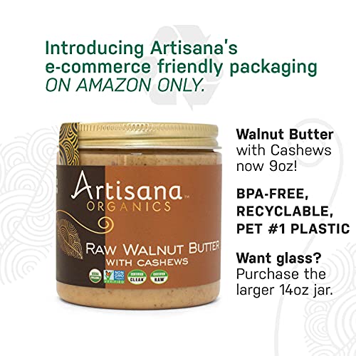 Artisana Organics Raw Tahini Sesame Seed Butter - Just One Ingredient, Unroasted, Vegan, Paleo and Keto Friendly, Non-GMO, 14oz Jar