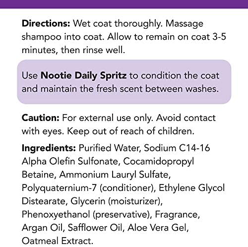Nootie - Pet Shampoo for Sensitive Skin - Revitalizes Dry Skin & Coat - Natural Ingredients - Soap, Paraben & Sulfate Free - Cleans & Conditions