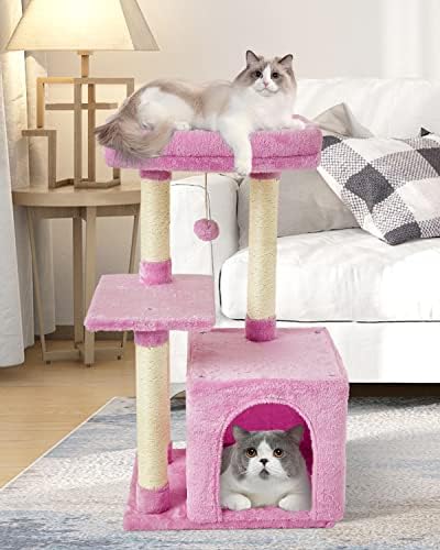 Cute Cat Tree Kitten Cat Tower Condo Cat Furniture Sisal Scratching Posts G