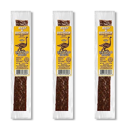 Buffalo Bob's Hickory Smoked OSTRICH Jerky 3 Pack