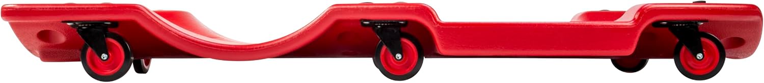 Pro-LifT C-6048 Mechanic Plastic Creeper 48 Inch - Blow Molded Ergonomic HDPE Body with Padded Headrest & Dual Tool Trays - 440 Lbs Capacity Red