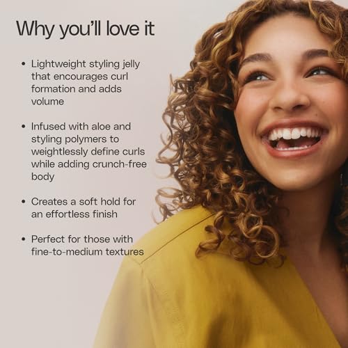 Ouidad Curl Shaper Out Of Thin (H) Air Volumizing Jelly Hair Styling Gel – Lightweight Curl Enhancer for Loose Curls & Waves