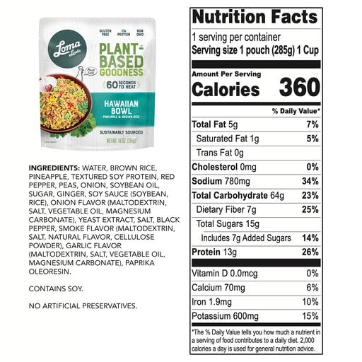 Loma Linda - Plant-Based Vegan (Hawaiian Bowl (10 oz.), 12 Pack)