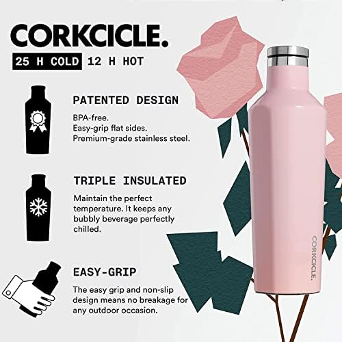 Corkcicle., Canteen Quartz Rose Gloss 16 Ounce