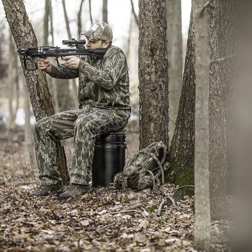 Hawk Memory Foam Bucket Top Seat - Silent Lightweight Comfortable Swiveling Portable Camo Chair for Camping, Hunting