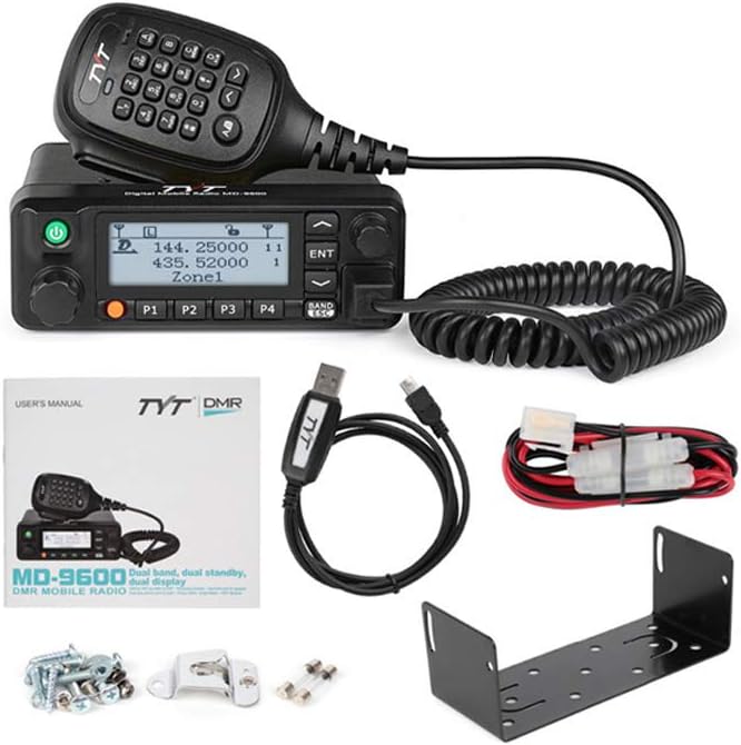 TYT MD-9600 GPS with AES256 Dual Band DMR Mobile Transceiver 50-Watt Car Truck Radio