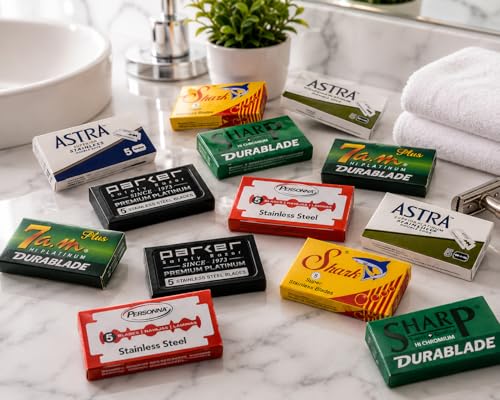 Double Edge Razor Blade/Safety Razor Blade Variety Pack 100 Blades for All Standard Double Edge Safety Razors | Several brands of blades in 1